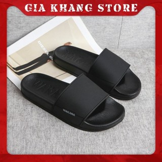 Dép quai ngang WAKANA Unisex Slipper Màu Đen Trẻ Trung WK007  - Gia Khang Store