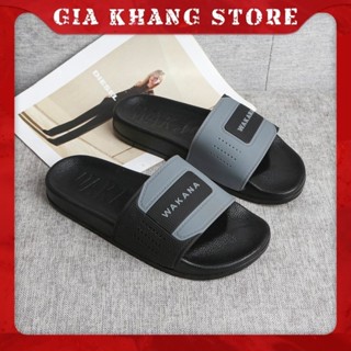 Dép WAKANA quai ngang Unisex Slipper Màu Xám Năng Động WK010  - Gia Khang Store