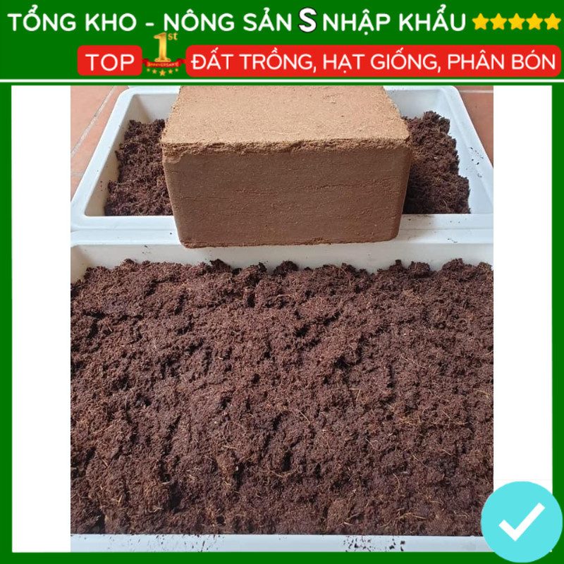 5Kg Đất nén hữu cơ xơ dừa dạng viên diệt khuẩn cho cây trồng, rau sạch, hoa, cây cảnh