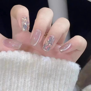  Hoa Nhài Thơm Xanh Hồng Handmade Mặc Móng Tay Làm Đẹp Móng Tay Sơn Móng Tay Miếng Dán Móng Tay Bán Chạy