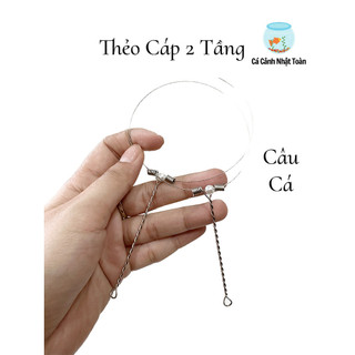 Thẻo cáp thép câu cá không rỉ 2 tầng