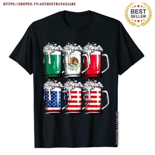 Bia mexico american flag t shirt cinco de mayo men tshirt mens classic tight tees  t áo sơ mi trẻ trung