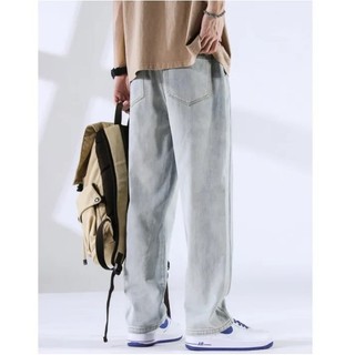 Quần Jean Nam, Quần Jean Ống Rộng Dáng Suông Basic