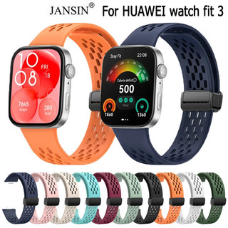 Jansin Dây Silicon khoá nam châm sang trọng Cho HUAWEI WATCH FIT 3