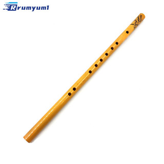 Còn hàng! 44cm Truyền Thống Trung Quốc 9 Lỗ Sáo Tre Dọc Nhạc Cụ