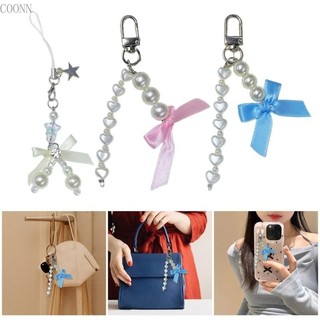 Coonn Nơ Ngọc Trai Đính Hạt Quyến Rũ Móc Khóa Ba Lô Trang Trí Trang Sức Cho Nữ Cô Gái