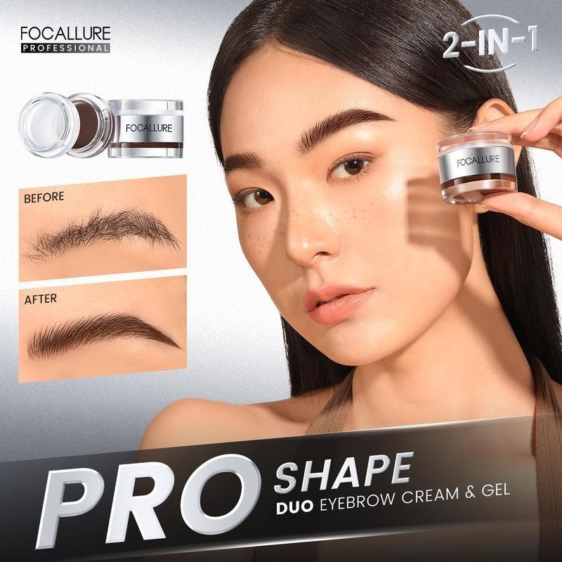 Ảnh 7 của Kem Lông Mày 2 trong 1 Focallure Pro-Shape gel 3D ĐIêu Khắc đa năng không dính chống nhòe