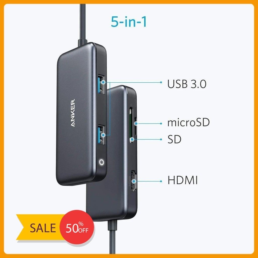 Hub chuyển đổi Anker USB-C Hub Adapter 5-in-1  - Trọng Phú mobile