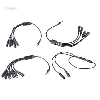Cáp chia tai nghe ty 3 5mm 1 đến 6 5 4 3 cổng dây cáp aux 4 phần 30cm