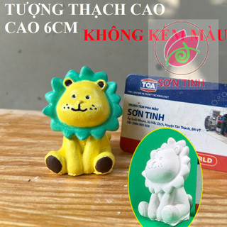 Tượng tô màu, sư tử đáng yêu 6cm tô tượng thạch cao