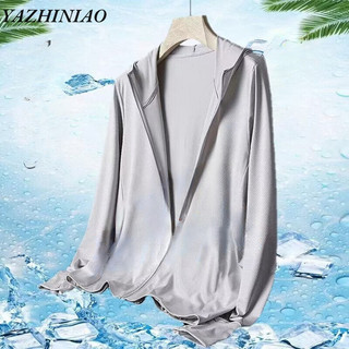 Áo khoác nam YAZHINIAO đơn giản màu trơn lụa băng chống nắng dáng rộng phù hợp với áo khoác thể thao ngoài trời cỡ lớn