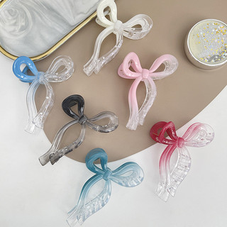 13cm jelly gradient xoắn bướm kẹp tóc nữ phong cách hàn quốc ins gradient kẹp tính khí đơn giản ngọt cá mập kẹp tóc phụ kiện tóc