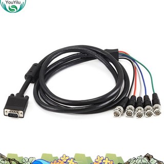 Cáp vga sang bnc rgbhv cáp màn hình lớn cáp vga sang rgb 3 mét cáp vga sang 5bnc, cáp video, cáp màn hình hdtv youyilu
