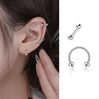 Khuyên Tai Đơn Giản Thời Trang Chống Dị Ứng Kích Thước 6mm 8mm 10mm