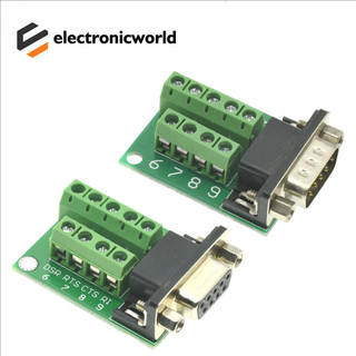 D-sub 9pin đầu nối không hàn db9 rs232 nối tiếp sang thiết bị đầu cuối nữ nam adapter kết nối đột phá ban
