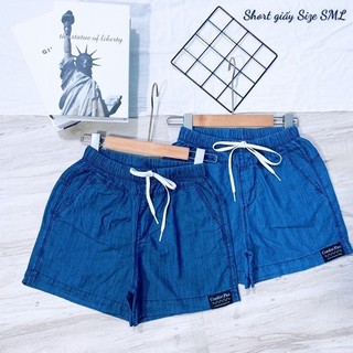 Quần shorts jean nữ, quần đùi jean nữ lưng thun co giãn