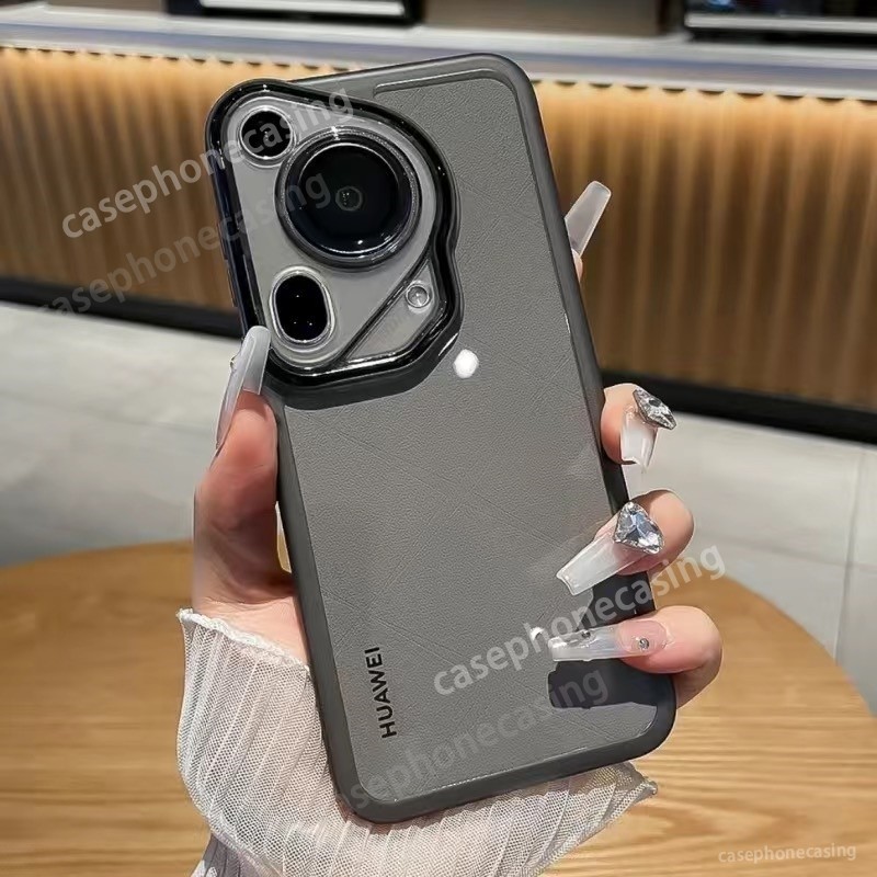 Ốp Lưng Cho Huawei Pura 70 Ultra Pura70 Pro + 70Pro Plus 5G 2024 Ốp Điện Thoại Tấm Điện Trong Suốt Sang Trọng Vòng Camera Ốp Lưng Chống Sốc Cho Pura70 Ultra