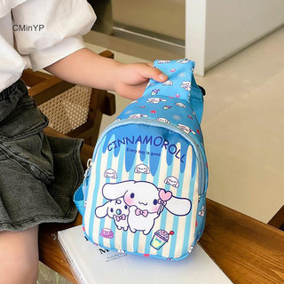 Cminyp Trẻ Em Du Lịch Đeo Ngang Ba Lô Sanrio Túi Cinnamoroll Túi Hoạt Hình Vai Túi Xách Kuromi Kawaii Hello Kitty Ngực Túi Bé Gái Quà Tặng Vinh Quang