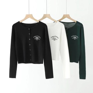 Badblood Korean Style Zhou Yu Tong Same Style Short Clothes American Retro Slim-Fit Figure Flattering Sweater Knitted Cardigan