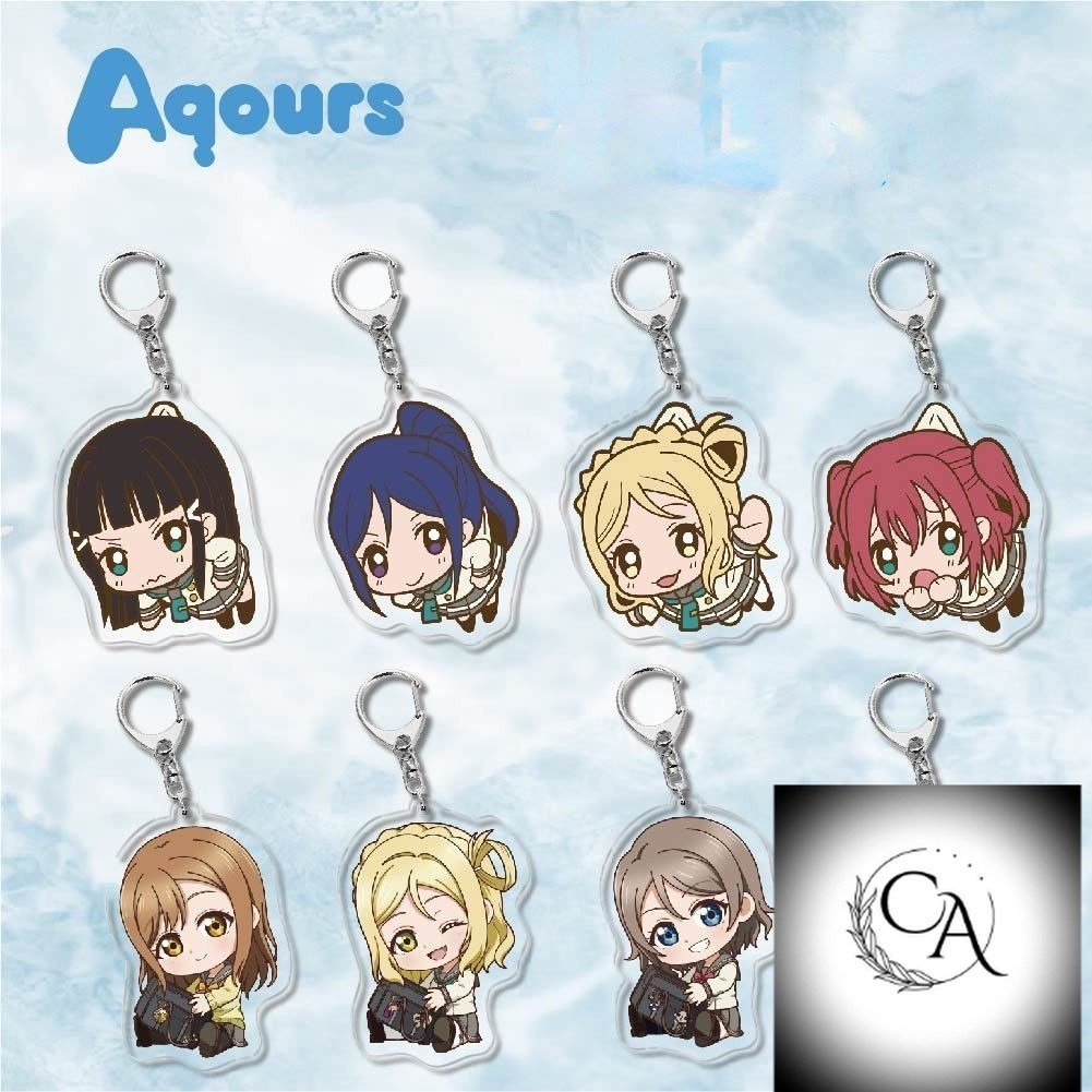 Love Live Ánh Nắng Mặt Trời Móc Khóa Hoạt Hình LoveLive Aqours Xinh Xắn