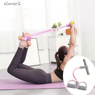 Elmer1 Yoga Pedal Puller, Dây kháng lực tập bụng 4 ống, Dây kéo đàn hồi dày bằng cao su bền