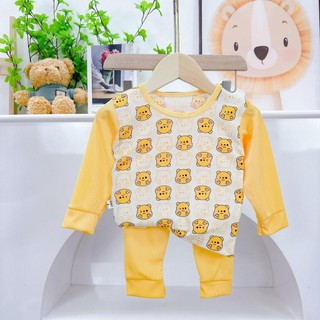 Bộ quần áo dài tay thun tăm HS cho bé 4 đến 15kg