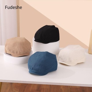  Fudeshe Mũ nồi Mũ lưỡi vịt thêu chữ Denim cổ điển Mũ lưỡi Cotton dây rút có thể điều chỉnh màu trơn thời trang cho trẻ em 