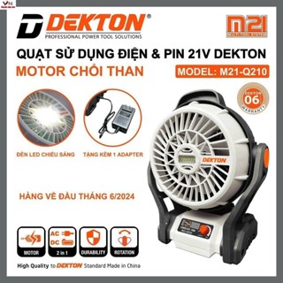 Quạt Dùng Pin Dekton 21V mã M21-Q210 (Động cơ chổi than) 2 màu lựa chọn VN chuyên máy móc
