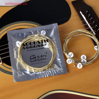 Trillionaa 1 bộ 6 dây đàn guitar thép mạ niken cho đàn guitar acoustic vn