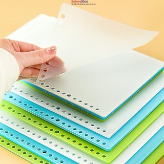 Set Bìa sổ nhựa, tab phân trang A5 / B5 / A4 màu trong suốt làm bìa sổ còng -BeloveShop