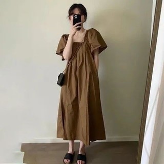 26.8 Váy tay phồng Hepburn cao cấp dành cho nữ Váy nghỉ trà kiểu Pháp
