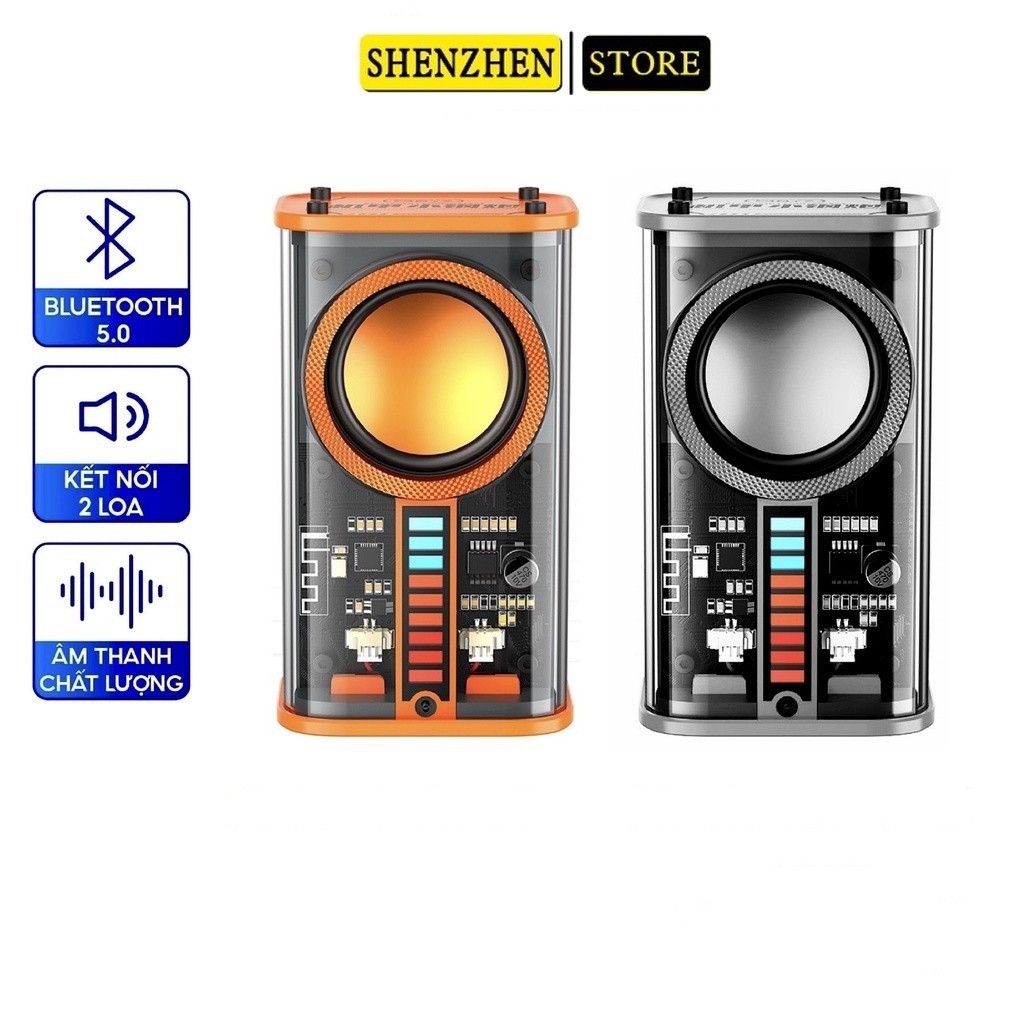 Loa bluetooth mini BYZ K07 nghe nhạc không dây bass rung công suất cao đèn led nhiều màu