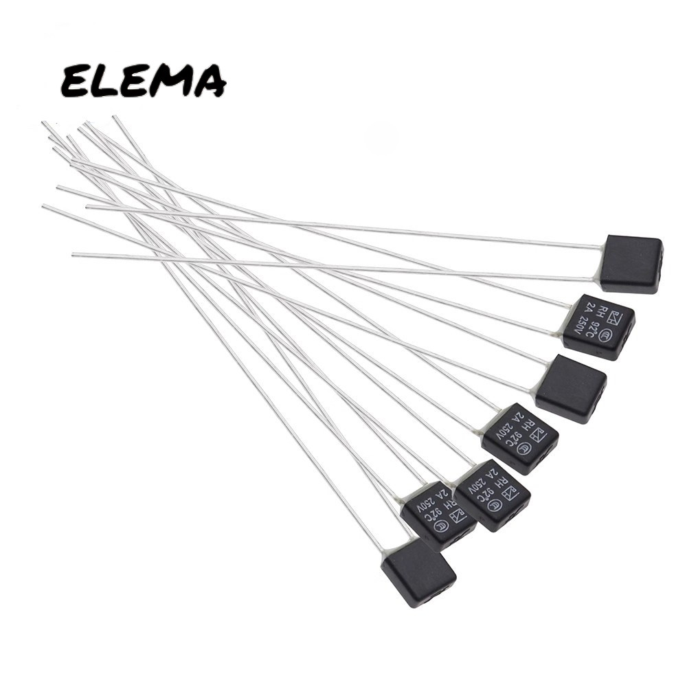 10 Chiếc Nhiệt Độ Cầu Chì Quạt Động Cơ Cầu Chì Nhiệt 2A 250V RH 115 120 125 130 135 140 145 150 Độ Đ