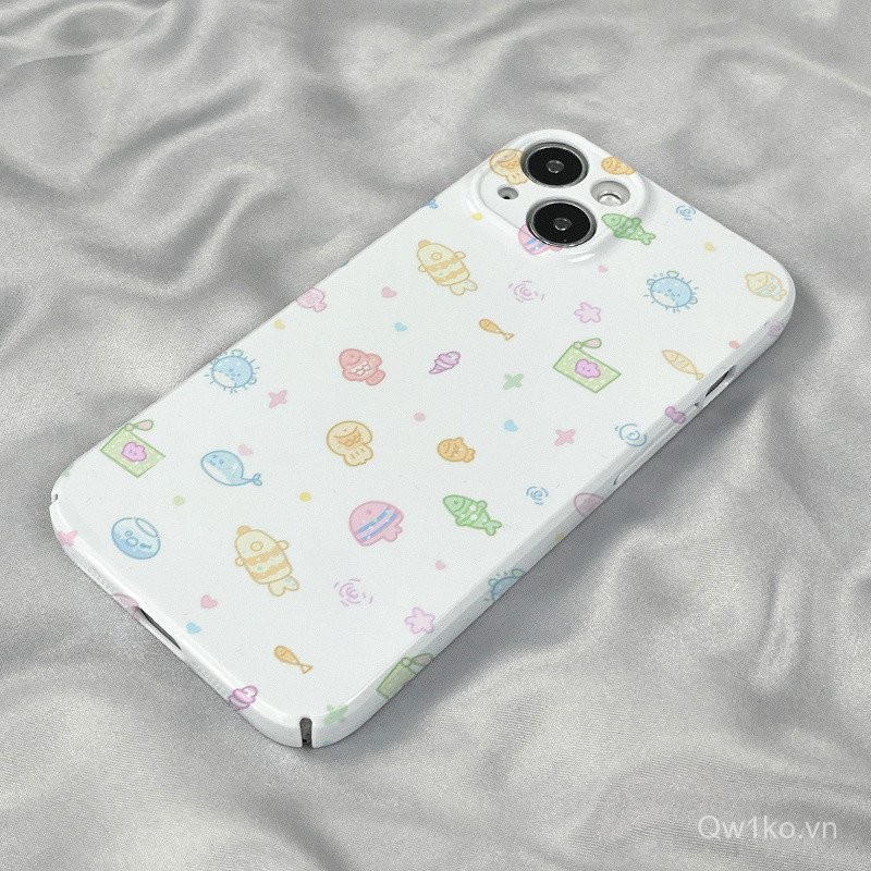Ốp điện thoại hình cá dễ thương chữa bệnh đầy màu sắc, tương thích với Samsung A03 CORE A14 A11 A13 