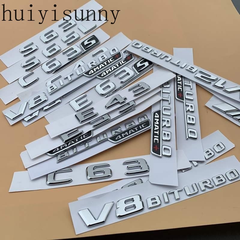 Hys Mercedes Benz C-class E-class S-class sửa đổi logo xe AMG ký hiệu chữ C43 C63 E43 e63s đuôi sau 