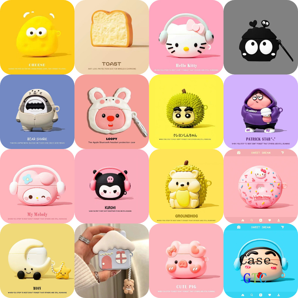 Dành Cho Vỏ Tai Nghe HOCO EW43 Case Ốp Tai Nghe Tai Nghe Silicone Cá Tính Hoạt Hình Cá Mập Bánh 100 