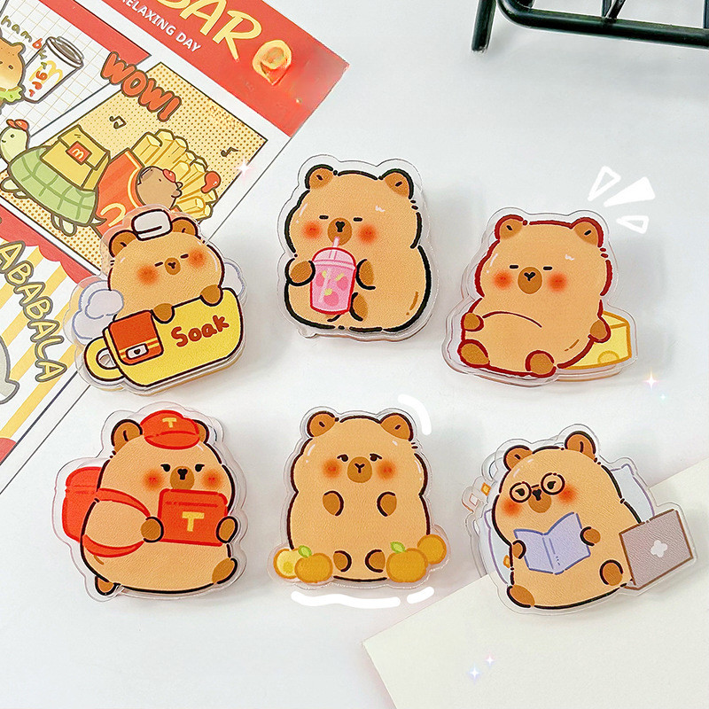 S76 Kẹp Capybara Giấy Acrylic Dễ Thương
