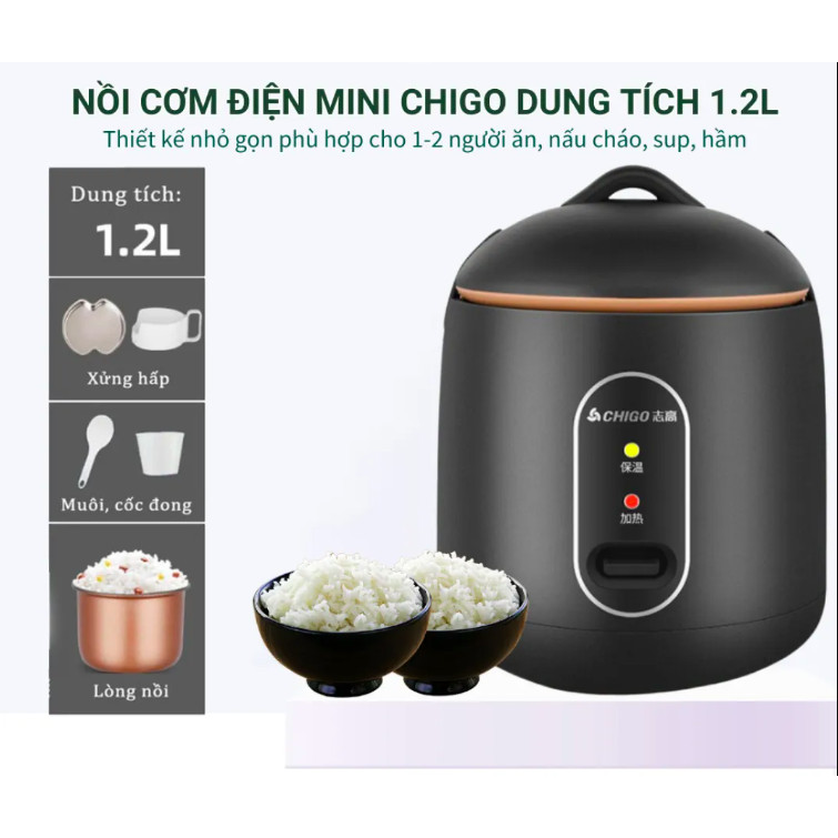 Nồi Cơm Điện Mini , Nồi cơm điện Hàn Quốc Chigo Chính Hãng