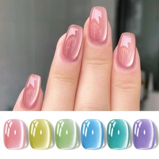 BORN PRETTY 6 Chiếc Mùa Xuân Hè Mắt Mèo Gel Từ Tính Bộ Sơn Móng Tay Màu Hồng Xanh Xanh Xanh Lá Bộ Gel Từ Tính