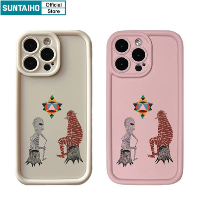 Suntaiho Thời Trang Độc Đáo Vỏ Điện Thoại Họa Tiết Graffiti Con Người Cho Iphone 11 12 13 14 15 16 Pro Max IP 7 8 Plus Iphon X Xs XR Xs Max Silicon Mềm Cao Cấp Chống Sốc Ốp Lưng