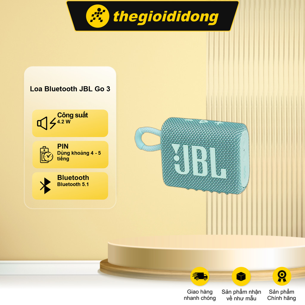 Loa Bluetooth JBL Go 3 - Hàng chính hãng