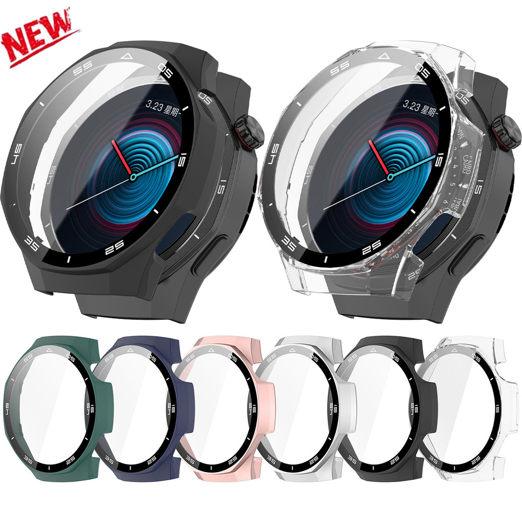 Ốp PC tương thích cho Huawei Watch GT5 Pro 46mm Kính cường lực bảo vệ màn hình PC cứng Ốp lưng bảo v