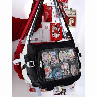 Phong Cách Đại Học Đa Năng, Đơn Giản Dung Tích Lớn Túi Đeo Ngang Cho Lớp Thời Trang Mới Nữ Mailman Trong Suốt Hoạt Hình DIY Vai