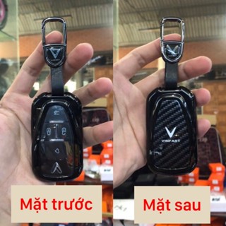   Giá Rẻ  Ốp Khoá Kim Loại Vinfast  VF6 ,VF7,VF8,VF9 Chìa Form Mới Hợp Kim Cacbon Cao Cấp Khải Huy Auto 