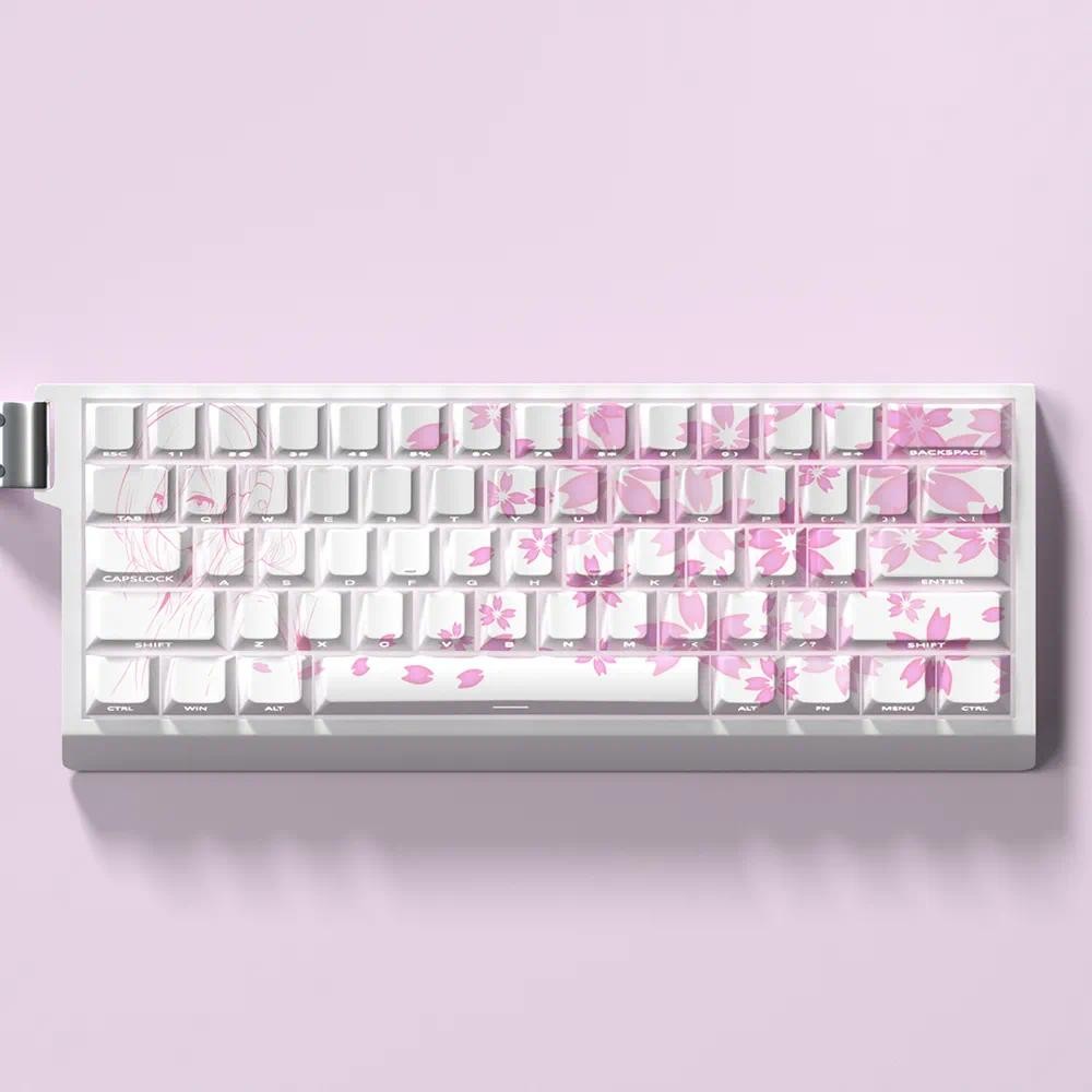 Nakano Miku Keycap Anh Đào Hồ Sơ PBT Chữ Bên Khắc Truyền Ánh Sáng Wooting Mad68 Cơ Keycaps Anime Dễ 