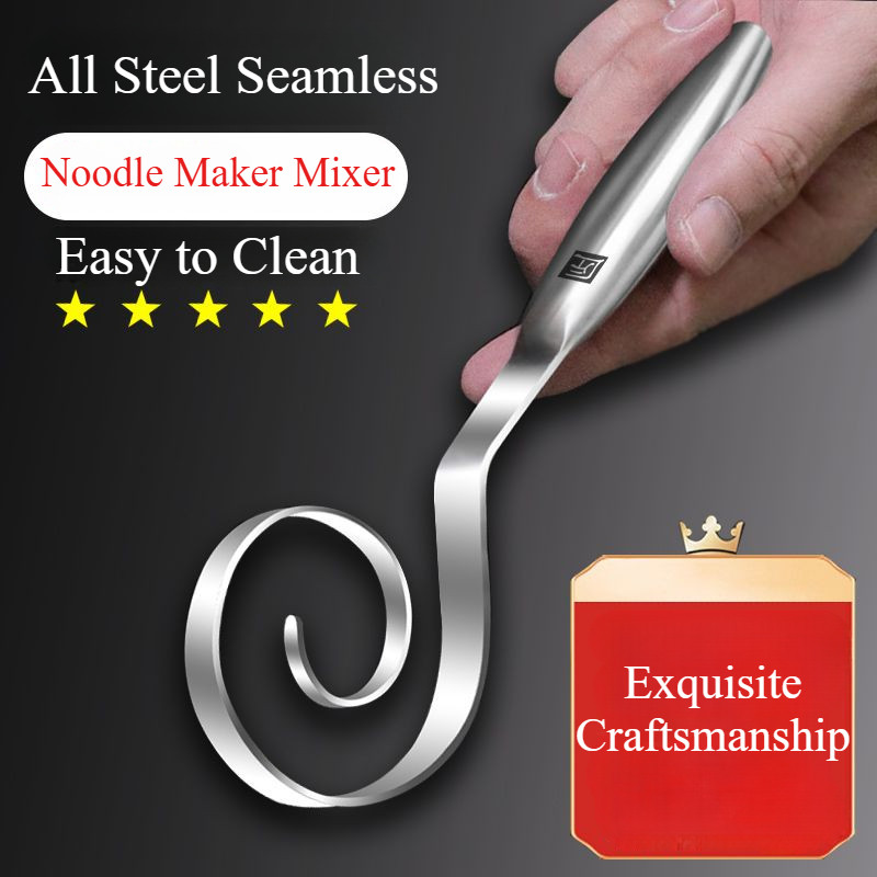 Máy làm mì Máy trộn mì bằng thép không gỉ Máy đánh bánh Máy trộn bột thủ công Máy trộn bột chống dính