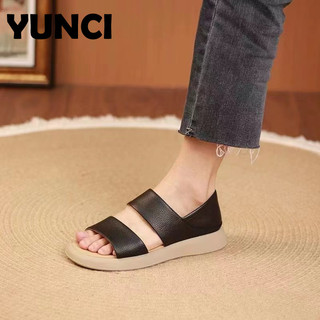 YUNCI  dép cross sục nữ 2024 HOTSALE Giày slip-on Phong cách thể thao Êm ái Đa năng Phong cách Điệu đà FDL2440G5L 15Z240410