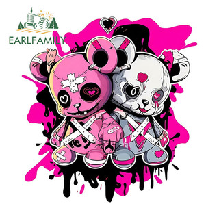Earlfamily 13cm Miếng Dán Xe Ô Tô Râu Sáng Tạo Chống Trầy Xước Xe Đẩy Campervan Windows Vinyl Đề Can Fashinable Chống Nước Hoạt Hình Hàng Hóa Ô Tô