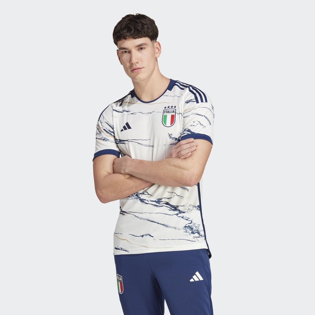 Adidas Bóng đá Áo Đấu Sân Khách Italia 23 Nam trắng HS9896