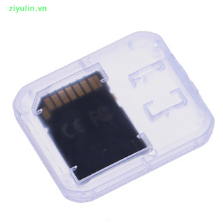 Ziyulin 10 cái hộp đựng thẻ nhớ bằng nhựa trong suốt micro sd tf hộp bảo quản bảo vệ vn
